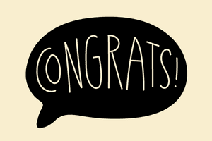 gift card - congrats bubble